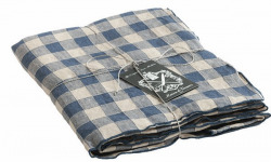 Maison de Vacances - Nappe Bourdon - Toile Vintage Vichy Bleu de Delft - 170x170