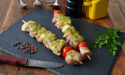 La Ferme du Chaudron - Brochettes de porc Bio marinées (thym citron) 600gr (4 pièces)