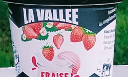 Les Glaces de la Vallée - Coffret Mini yaourts glacés  Fraise "la Vallée" 24 pots de 120 ml