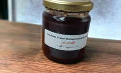 La table noire Eperluette - Confiture fraises Rhubarbe et citron noir 225g