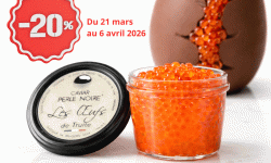 Caviar Perle Noire - Oeufs de truite natures - 180 gr