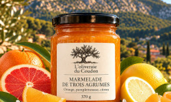 L'OLIVERAIE DU COUDON - Marmelade de Trois Agrumes – 370 g