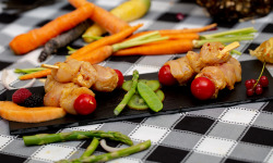 La ferme Grandvillain - Mini Brochettes - Tapas De Poulet - Marinade Indienne - 4  X 80 G