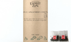 Esprit Zen - Thé Vert "Duo gingembre citron" - citron - gingembre - Boite de 20 Infusettes