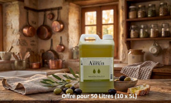 Huilerie d'Auron - 10 x 5L Huile d'olive Vierge Extra (50 litres)