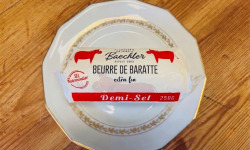 Ferme Sereine en Périgord - Beurre BAECHLER de Baratte – pasteurisé DEMI-SEL à 82% de MG - 250g - Extra fin