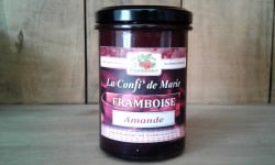 Le Domaine du Framboisier - Confiture allégée en sucre Framboise et Amande 250g