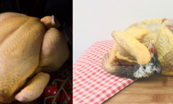 Ferme de Calès - Lot D'un Chapon De 3.5kg Et D'une Pintade De 1.8kg