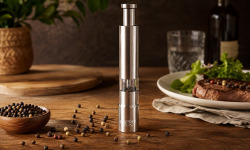 Esprit Zen - Presséo - Moulin à Poivre poussoir en Inox