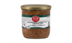 La Ferme Elizaldia - Saucisses Confites Lentilles 750g