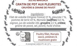 Les Bocaux du Bistrot - Filet de volaille, jus au Marsala, gratin de pommes de terre aux pleurotes, gruyère et graine de pavot