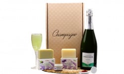 Le safran - l'or rouge des Ardennes - Coffret cadeau de Noel  "Fleurs de Champagne", AOC, Brut, 75cl