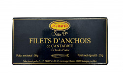 Etablissements JC David - Filets d'Anchois de Cantabrie à l'huile d'olive Série OR