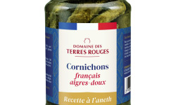 Domaine des Terres Rouges - Cornichons Français aigre-doux Recette à l'aneth 37 CL