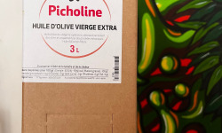Les amandes et olives du Mont Bouquet - Huile d'olive Picholine 3 litres