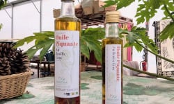 Nature et Saveurs - Ferme Aquaponique et Permacole Astérienne - Huile d'Olive Piquante au Basilic Grec