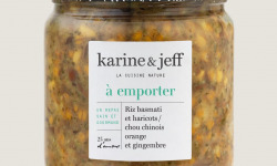 Karine & Jeff - Riz basmati et haricots / chou chinois, orange et gingembre