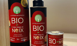 La Noyeraie des Borderies - HUILE VIERGE DE NOIX BIO Pressée à chaud 25 cl