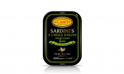 Etablissements JC David - Sardines à l'huile d'olive vierge extra BIO millésimées