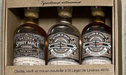 Distillerie de l'Anjou - Coffret de dégustation 3 bouteilles 20cl - Rhum blanc + Rhum ambré + Spirit Malt - Produit en Anjou