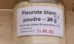 Ferme des petites Brossardières - Pleutote de l'orme (pleurote blanc) en poudre - 50 g