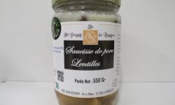 Les Bel' saveurs du Rouergue - SAUCISSE LENTILLE 550 Gr