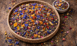 Nature et Saveurs - Ferme Aquaponique et Permacole Astérienne - Fleurs séchées comestibles — signature de la ferme