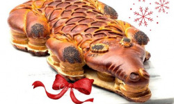 Traiteur Gourmet d'Alsace - Crocodile de Noël Alsacien Pain bretzel x48 pièces