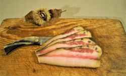 Charcuterie Mannei - Vuletta Fermière (Guanciale) de Porc Noir Nustrale -Sans Nitrite - En Tranches