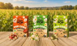 Grain Pop - Maïs popcorn micro-ondable- lot salé : thym, barbecue et fromage de chèvre