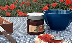 Les Vergers de la Vautée - Confiture Extra de Fraises-Coquelicots 250g