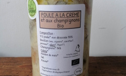 Ferme de Carcouet - Poule à la crème et aux champignons bio - 900 g