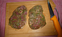 Ferme Guillaumont - Gigot d'agneau en tranche mariné ails et fines herbes x2