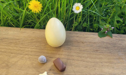 Basile et Téa - Œuf en chocolat Blanc 36% de Pâques 50g