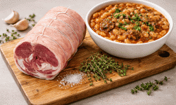 La ferme d'Enjacquet - Spécial Pâques – Selle d’Agneau à l’anglaise fermière & Haricots blancs cuisinés maison – 4 pers