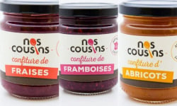 Nos cousins Conserverie - Trio De Confitures: Fraise, Framboise, Abricot 3x240g