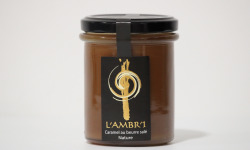 L'AMBR'1 Caramels et Gourmandises - Crème De Caramel Au Beurre Salé Nature - Pot De 220g