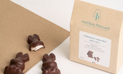 Aurélien Plassard Chocolatier - Lapin en guimauve noir 66%
