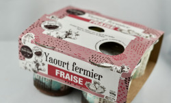 GAEC Les Perce-neige - Pack de 4 yaourts à la fraise x4
