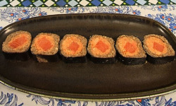 Bassilour Gourmet - Sushis à la truite fumée riz à l'ail noir x6