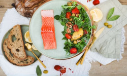 Les Viviers Cathares - Gravlax de truite bio à l'aneth et aux baies roses 120g