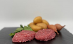 La Ferme d'Autrac - Préparation Hachée Assaisonnée Bœuf BIO, 8 x 125G