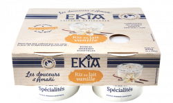 Bastidarra - Ekia - Riz au lait vanille  4*100gr