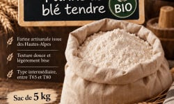 L'OLIVERAIE DU COUDON - [Précommande] FARINE DE BLÉ TENDRE BIO ( HAUTES ALPES ) 5KG