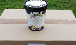 Les Glaces de la Vallée - Pack Crèmes glacées à la vanille de Madagascar "la Vallée" 12 pots de 500 ml