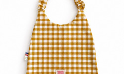 Timouny - Bavoir serviette élastique Vichy Curry « Trop chou »