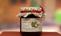 Les Perles Rouges - Confiture Extra de Rhubarbe Cerise à la Vanille Bourbon