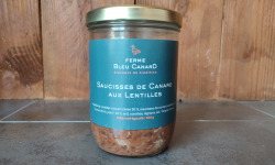 Ferme Bleu Canard - Saucisses de canard aux lentilles 450g