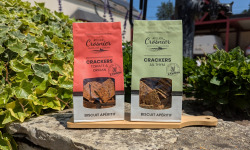Bière L’Eurélienne – Brasserie de Chandres - Lot de 2 CRACKERS apéritifs aux drêches de bière L'Eurélienne
