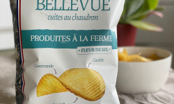 Chips Bellevue - Chips fermières ondulées à la fleur de sel - L'OPALE - 20x150g